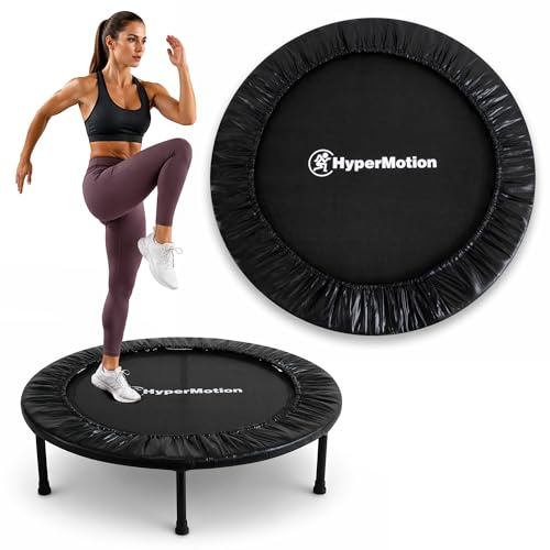 HyperMotion Mini Trampolín Fitness para Casa de 91 cm, Estructura Robusta, Entrenamiento Cardiovascular en Interior, Negro, para Adultos y Jóvenes
