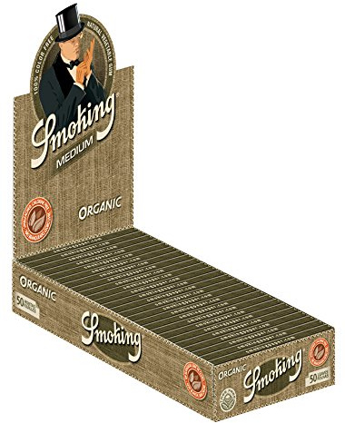 Smoking Organic 1 1/4 Medium Lot de 10 feuilles de chanvre bio