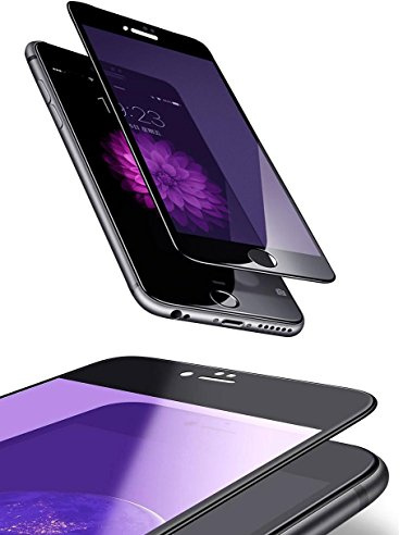 NWNK13 For iPhone 8 / iPhone 7 / iPhone SE 2022 / iPhone SE 2020 Screen Protector Anti-Blue Light [Anti Fingerprint ] Anti Scratch Full Coverage Tempered Glass Film Edge to Edge Protection 2Pack