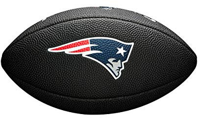 Wilson Unisex-Youth MINI NFL TEAM SOFT TOUCH FB BL NE American Football, BLACK,