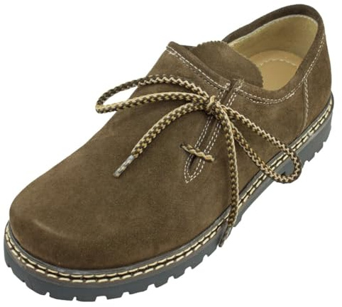 Maddox Haferlschuhe Altdorf - Braun Velour Holz - Gr. 47