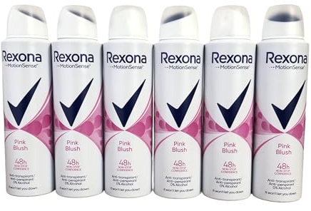 Rexona - Deodorante spray da donna, colore rosa, con alluminio, 150 ml