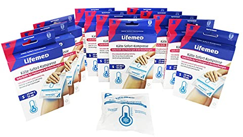 Compresse froide instantanée Lifemed - 15 x 13 cm - Blanc - Taille S - 48 x 1 compresses