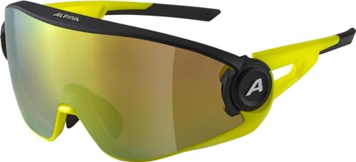 ALPINA 5W1NG Q - Verspiegelte, Kontrastverstärkende & Beschlagfreie Sport- & Fahrradbrille Mit 100% UV-Schutz Für Erwachsene