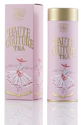 TWG Tea | Haute Couture Tea | Tè Nero | Caramello e Rosa | Latta Haute Couture, 100 G | Set Regalo