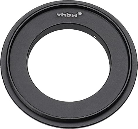 vhbw retro adattatore 55 mm compatibile con Panasonic Lumix DMC-GX1, DMC-GM5, DMC-GM1 obiettivi fotocamere, fotocamere digitali - nero opaco