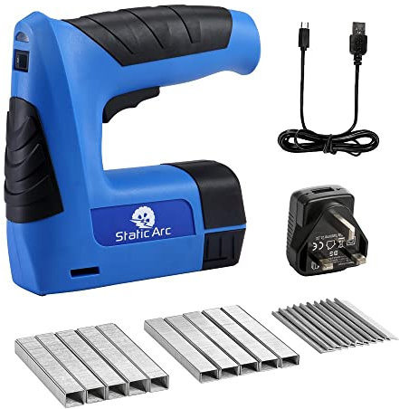 Cordless Staple Nail Gun 2in1 Battery Rechargable PIN Stapler KIT