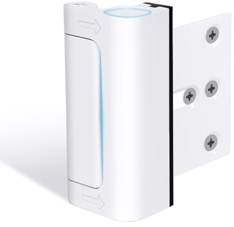 Door Reinforcement Lock Withstands 800lbs of Force - White Extra Proof Door Lock for Kids Safety Drilling Required, Prevents Unauthorized Entry, Add a Door Security Lock for Home Safety & Privacy
