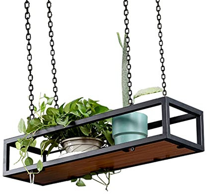 Deckenregal Hängend Pflanzenständer Blumenständer für Aufhängen an der Decke Stabiler Deckenhänger Blumentopfregal Hängeregal für Blumen Pflanzen Pflanzenhalter, für Bar Terrasse Garten (Size : 120x2