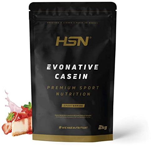 HSN Caseína Micelar Nativa Evonative Casein (87% de Micelas Nativas) | Tarta de Queso y Fresa 2Kg | Lacprodan® MicelPure™ de Arla | No Incluye Dosificador | No-GMO, Vegetariano, Sin Gluten