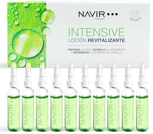 NAVIR Profesional | Ampollas Anticaida del cabello | Tratamiento con Placenta Vegetal | Mujer y Hombre (Ampollas 10 x 10 ml)