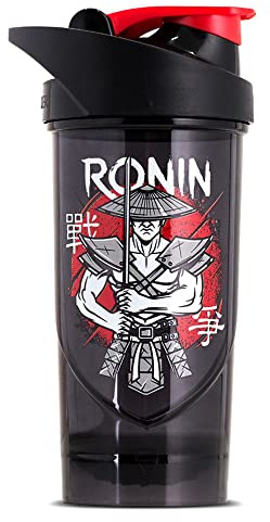 Shieldmixer Ronin Eiweiß Shaker - Shaker Proteinshake - 700ml - Gym Shaker - Für eiweiß- & Sportgetränke - Shake becher - Gym Zubehör - Trinkflasche - Schwarz - Pro Classic Protein Shaker