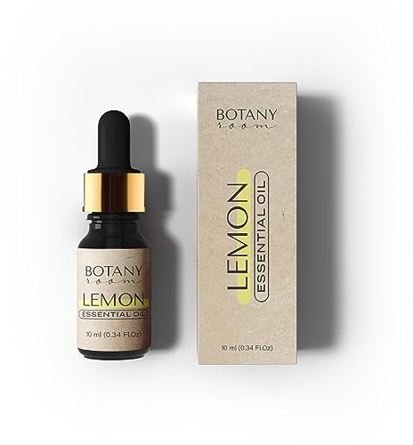 BotanyRoom Provate la beatitudine rinfrescante degli agrumi con l'olio Essenziale di Limone Puro Olio aromaterapico Completamente Naturale per la rivitalizzazione e i progetti Fai-da-Te.