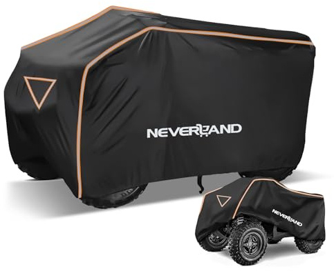 Neverland ATV-överdrag, fyrhjulingspresenning, 256 x 110 x 120 cm 420D vattentätt, för inomhus- och utomhusbruk, användbart skydd, för vintern, vindtätt, med spänne, snösäkert hagelsäkert, dammtätt,