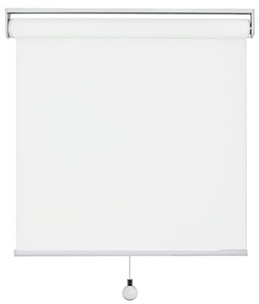 Sh000ad Springrollo Verdunkelungsrollo Thermo Blickdicht Stoff Rollo,Wandmontage,Deckenmontage,Sonnenschutz Sichtschutz Schnapprollo für Fenster,Weiß,Anpassbar,Breite x Höhe (60cm x 120cm)