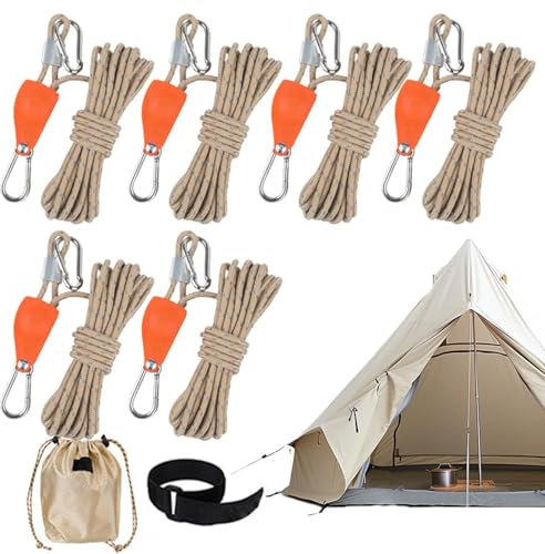 Niesel Cuerda de amarre de trinquete, cuerda de camping al aire libre con trinquete, correas de trinquete retráctiles resistentes para toldo, kayak, tienda de campaña, toldo