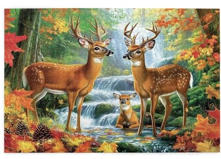 Puzzle REH Puzzle 1000 Teile, Holzpuzzle Erwachsene Fallen 75x50cm Jigsaw Groß, Geschicklichkeitsspiel für die Ganze Familie Erholung und Entspannung, DIY Jigsaw Geschenke für Home Decor p-1413