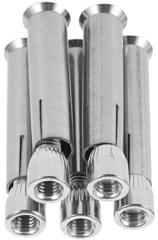 QUMIIRITY 5pcs M6x50 Metal Furniture Expansion Screws Cross Countersunk Head, Stainless Steel Fastening Bolts for Diy Supply and Screw Replacement