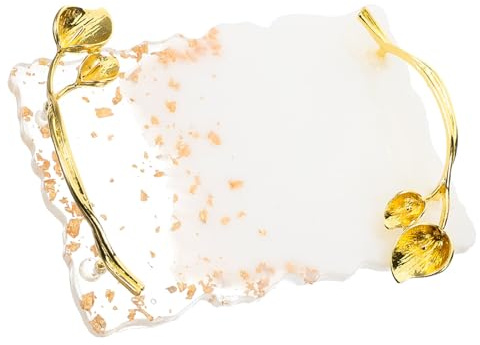 Gatuida Bandeja de Resina Diseño Portátil y Resistente para Decoración de Uñas Paleta para Mezclar Maquillaje Adecuado para Herramientas de Manicura y Exhibición Herramientas de Manicura y Exhibición
