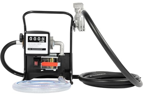 45L/min Dieselpumpe 220V 200W Elektrische Dieselpumpe mit Zapfpistole und 4m+2m Schläuchen,Zählwerk,Max. Förderhöhe 10m,tragbare Heizölpumpe Diesel Transfer-Pumpe zum Fördern von Diesel, Kerosin