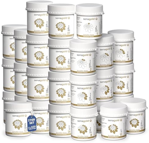 Senagold Schüssler Salze Set Nr. 1-27, 27x400 Tabletten – alle 27 Schüßler Salze in einem Komplett-Set