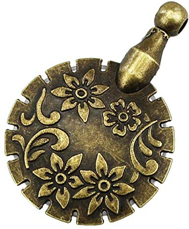 Thread Cutter Round Pendant Sewing Yarn Cutters Pendants Antique Gifts for Sewing Machine Golden Color