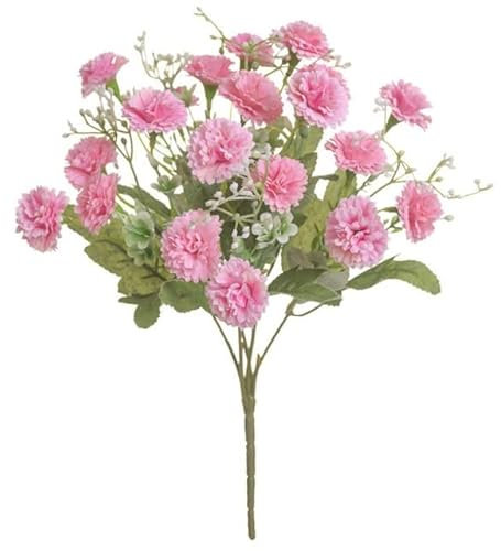 LUNYY 20 Stück Blütenköpfe 1 Bündel im europäischen Stil kleine lila Nelke künstliche Blumen Großhandel Home Fotografie weiche Dekoration handm
