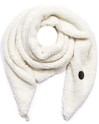 FASHION YOU WANT Damen KuschelSchal, Teddyfell Baumwolle Dreieckstuch Frauen Winterschal Herbstschal Warm Dreieck Schal Halstuch Scarf