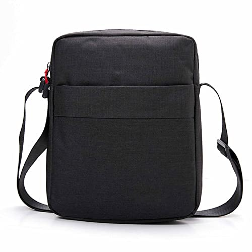 Pawleso Umhängetasche Herren, Schultertasche Herren, 26 cm Wasserdicht Crossbody Bag, 3 L Klein Männer Tasche für Handy, Schlüssel, Wasserflasche, Schwarz (Schwarz)