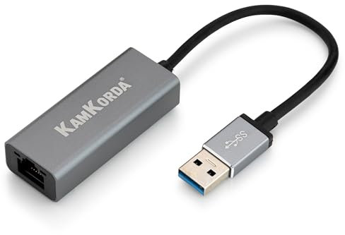 Ethernet to USB 3.0 Adapter, RJ45 Network Adapter for Laptop, PC, Switch, MacBook, Chromebook, Surface Pro