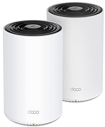 TP-Link Deco PX50(2-pack) WiFi 6 Router Mesh con Powerline, WiFi 6 AX3000Mbps, Powerline Passante G.hn 1500Mbps, 3 Porte Gigabit, Plug & Play, 2 Pezzi con Copertura fino a 420㎡, Compatibile Alexa