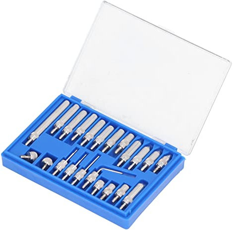 22Pcs Dial Indicator Points Dial Indicator Tips, Dti Gauge Holder Indicator Test Head Threaded Point Tip Set Carbide Probe Test End Tips with Storage Box UNF 4‑48 Thread