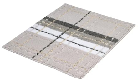 Kleine Wolke Badteppich Kara Auster 50 x 60 cm | OEKO-TEX zertifiziert, rutschhemmende Unterseite, für Fußbodenheizung, maschinenwaschbar, 100% Polyacryl