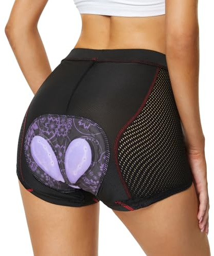 FEIXIANG Pantalon de Cyclisme pour Femmes,Short de Cyclisme Court sous-Vêtements de Cyclisme avec Rembourrage en Gel 4D,Pantalon de Cyclisme Respirant Short de Cyclisme à Séchage Rapide