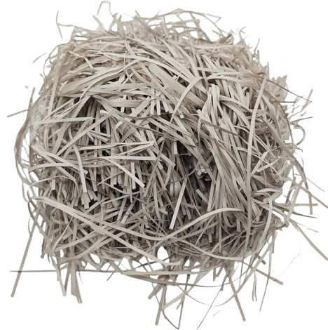 200g Raffiabast, Füllmaterial Geschenk, Füllmaterial Für Pakete,Geschreddertes Papier Für Geschenkbox,Festival Geschenk Dekoration Verpackung -Grau