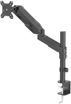 HFTEK – Monitor Halterung Bildschirmhalterung Neigbar Schwenkbar Monitor Stand Monitorhalter für Bildschirme von 15 bis 27 Zoll VESA 75/100 (HF24S12)