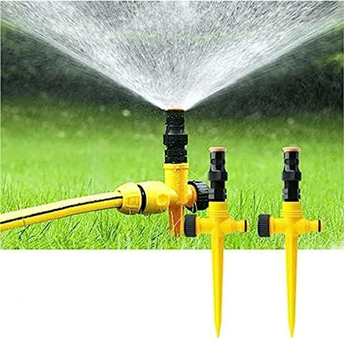 360° Rotation Auto Irrigation System Garden Lawn Sprinkler Patio, Adjustable Multifunction Garden Sprinkler for Outdoor Grass Garden Yard Lawns, Lawn Sprinkler Garden Sprinkler (1PC) (2PCS)