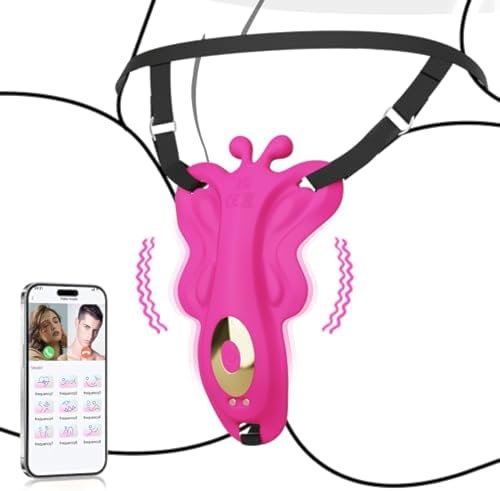 Vibromasseurs Papillon Télécommandés Avec App Culotte 𝐎𝐄𝐔F V𝐈𝐁𝐑𝐀𝐍T pour Femme S𝐀𝐍𝐒 F𝐈𝐋 avec Télécommande Contrôlée 10 Fréquences De Vibration Sℯx toyspour pour couple