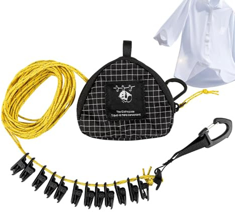 Corda per bucato portatile per viaggi, corda per il bucato portatile per i viaggi al coperto - Corda per asciugare il bucato | Corda da viaggio portatile da campeggio all'aperto