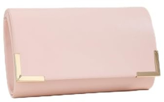 YYW Designer PU Leather Evening Bag for Women Nude Envelope Clutch Bag Faux Leather Purses Messenger Handbag with Detachable Chain and Magnetic Buckle for Weddings Parties Bridal Proms