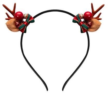 WHYCNJL 1 Stück Haarreif Weihnachten Erwachsene Kinder, Rentier Haarreif Geweih Haarreifen Elchgeweih Stirnband, Weihnachts Haarschmuck Kopfschmuck Weihnachtshaarreif Damen Mädchen