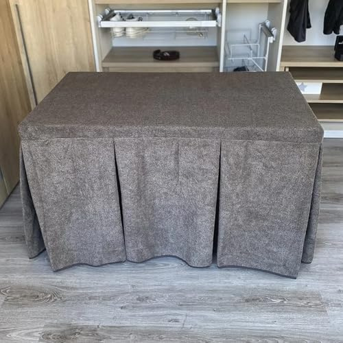 Ropa de Mesa Camilla Antimanchas Extragruesa (Café) en varias medidas - Falda Mesa Camilla, Enaguillas, Enaguas, Ropa Chenilla - Tejido Extragrueso Hipercalórico (140 x 80 cm (72 cm de Alto))