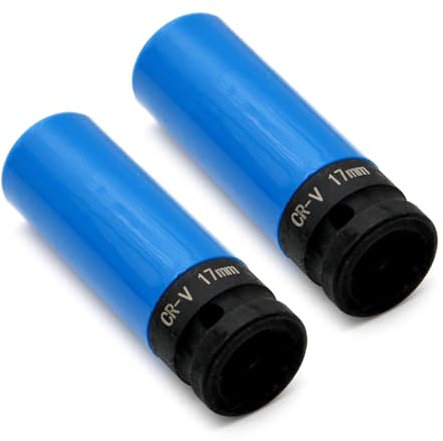 Hrtyvhin Lot de 2 clés à douille de démontage anti-levier - Outil de réparation - 17 mm - Universel - Clé à douille