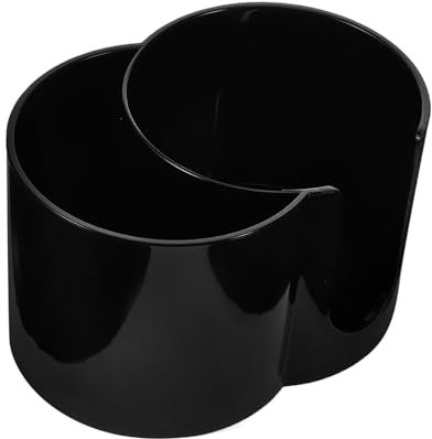 HONITANO Wattepadhalter-spender Mit Zwei Fächern Kompakter Aufbewahrungs-organizer Für Runde Wattepads Wattestäbchen Und Andere Kleinigkeiten Für Badezimmer Schminktisch Und Reisegebrauch