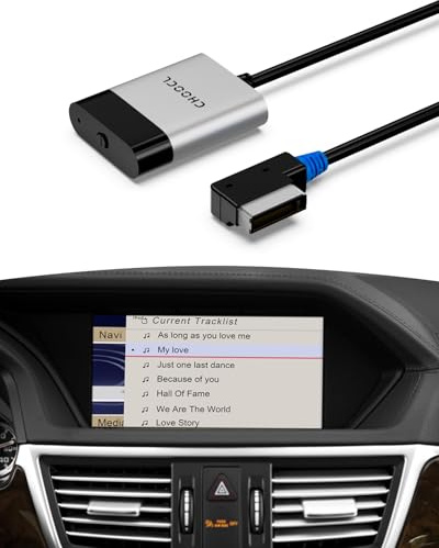 CHOOCL Bluetooth aptX-HD Adapter für Mercedes AMI (2008-2012) NTG 2.5/3/4 | Stream aptX-HD audio via CSR8675. Control tracks via steering wheel & view artist/title on display. Works with iOS/Android.