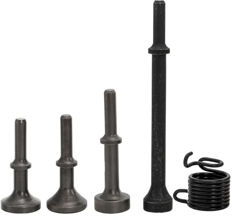 ZOOFOX 5 Pieces Smoothing Air Hammer Bits Set, Heavy Duty Pneumatic Hammers with Spring, Oxide Finish