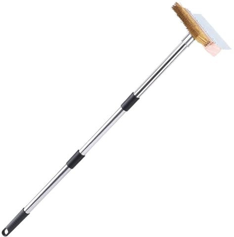 Brosse À Pizza De Four | Brosse De Nettoyage Du Four Avec Racleur À Longue Poignée,Accessoires De Nettoyage À La Maison Pour Cuisine Friteuses Outils De Cuisson En Plein Air Avec Famille Amis