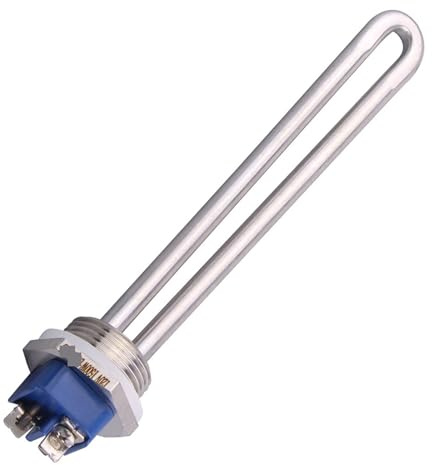 RAGOPILEN Élément Chauffant, Thermoplongeur en Acier Inoxydable 304 12 V/24 V/120 V 150 W-1500 W 8 mm x 180/220 mm 1 Pouce NPT(120V 1000w)