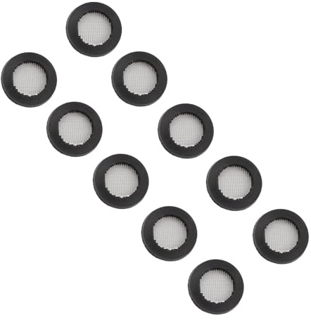 3/4 para manguera BSP Colador arandela gasa con filtro de malla de metal para lavavajillas válvula de ducha y arandela protección de escombros de fontanería (negro)