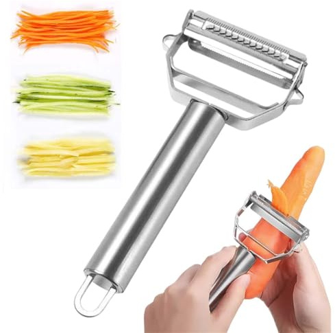 LQUYTA 1 Pezzo Pelapatate Professionale Sbucciatore di Patate Acciaio Inossidabile Sbucciatore di Frutta e Verdura Material Spesso Facile da Sbucciare